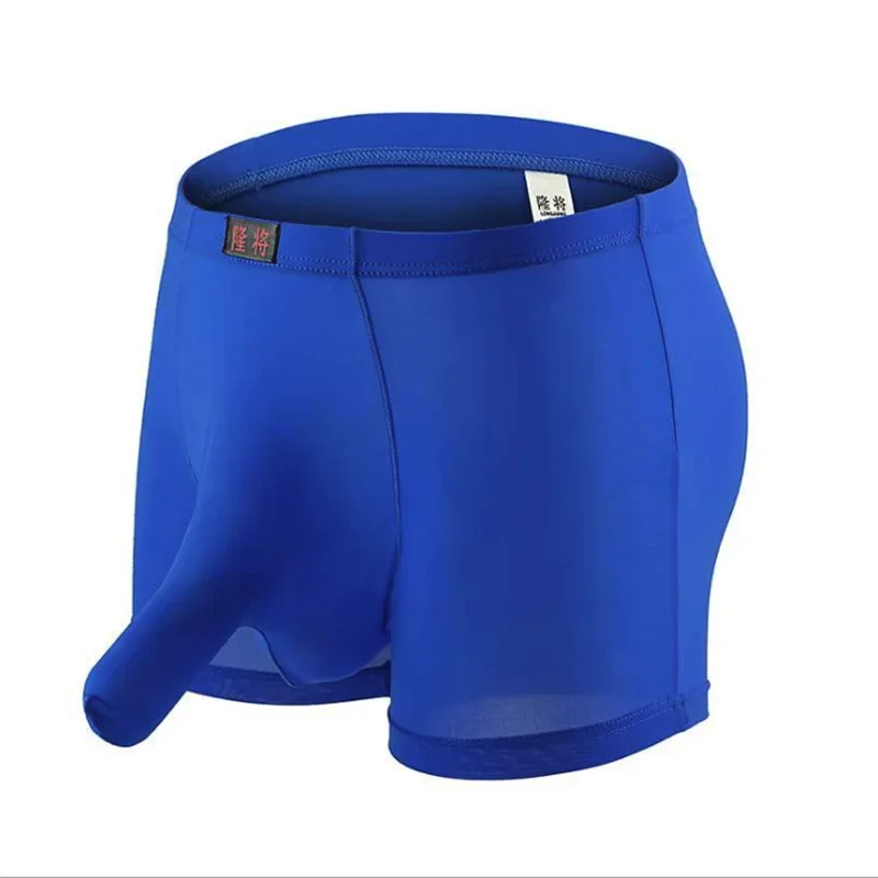 Men Breathable Elephant Nose Boxer Shorts Underwear Ice Silk Man Briefs Underpanties Lingerie Sexy Underpants