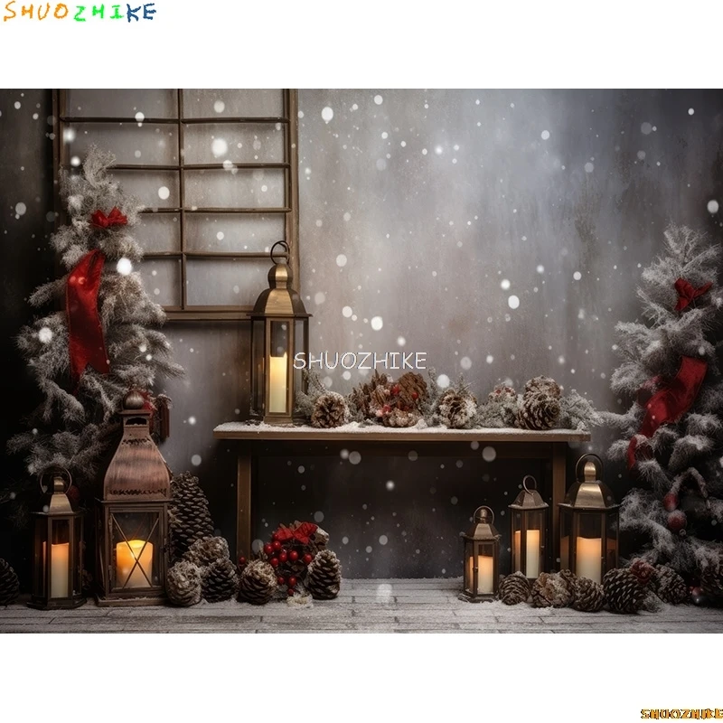 ギフトボックス付きクリスマスツリー,写真撮影の背景,冬の雪の装飾,木製のドア,暖炉,部屋の背景,アクセサリー,WR-11