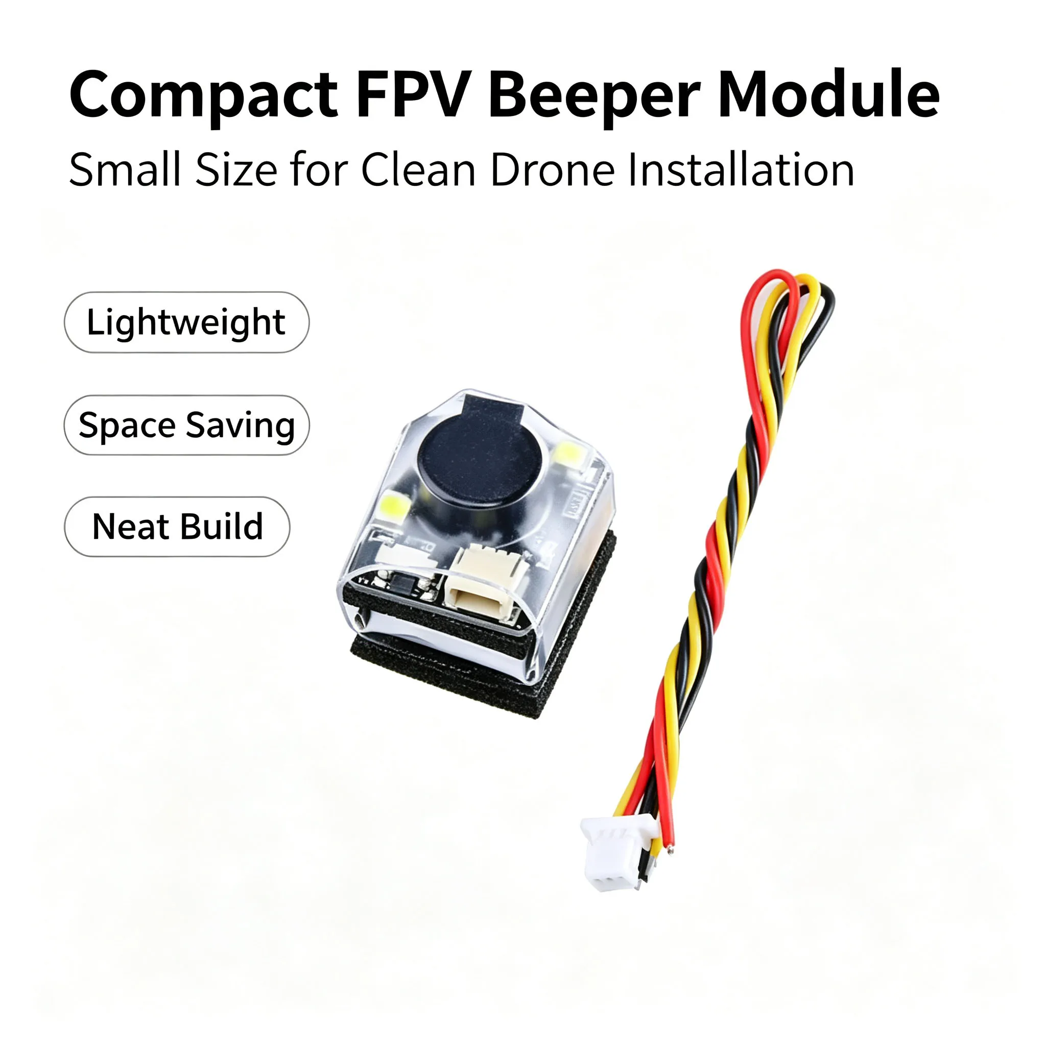 RC Airplane FPV Drone Finder Buzzer,100 Decibel BB‑Ring Lost Model Beeper LED Light Alarm Programmable Buzzer Compatible With Be