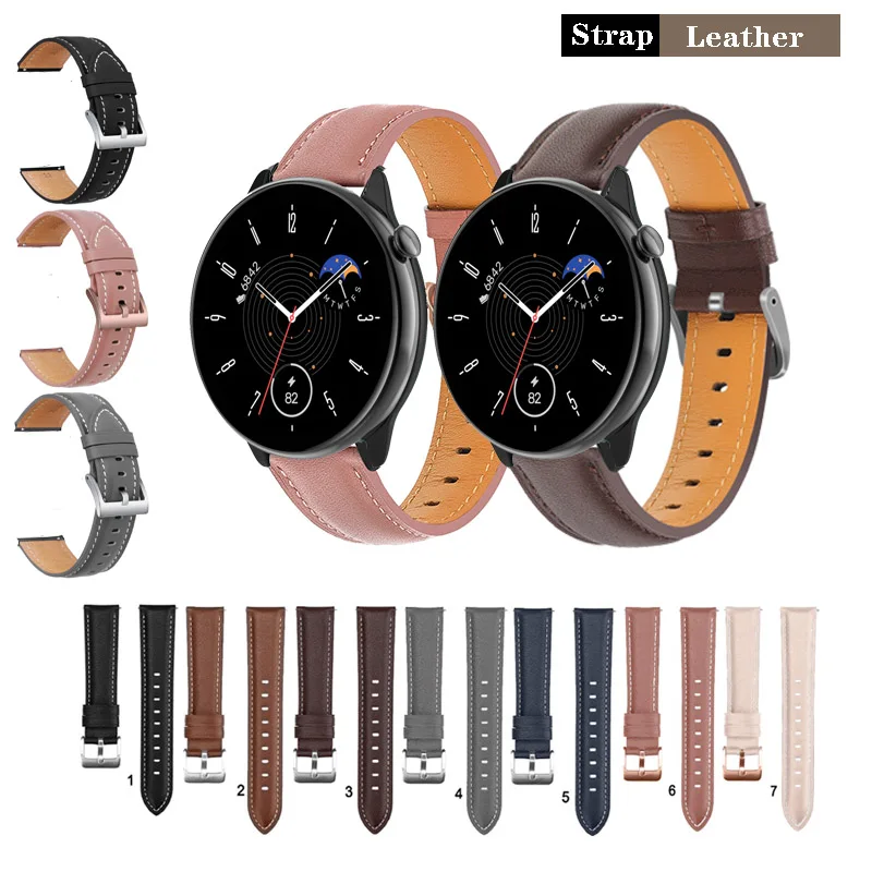 

Universal 20mm 22mm Soft Elegant Leather Strap Band For Huami Amazfit GTR mini 4 3 2 42mm 47mm / GTR4 GTR3 GTR2 / Balance