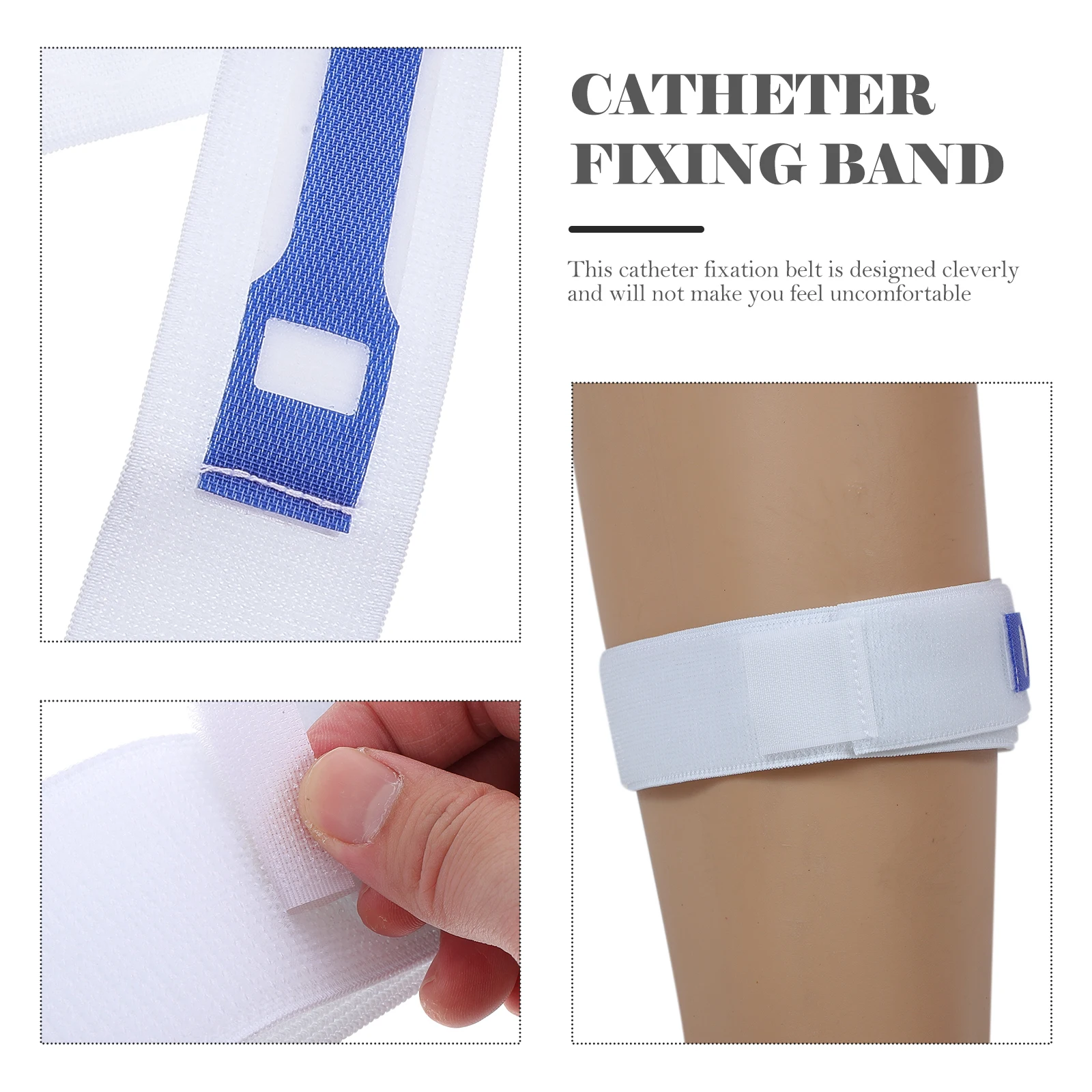 

4pcs Adjustable Catheter Fixation Belt Universal Catheter Strap Reusable Urine Bag Holder Fixing Band Comfortable Daily Use