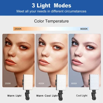 LED Mobile Phone Fill Light USB Type-C Dual Port Charging Universal Fill Lamp For Makeup…