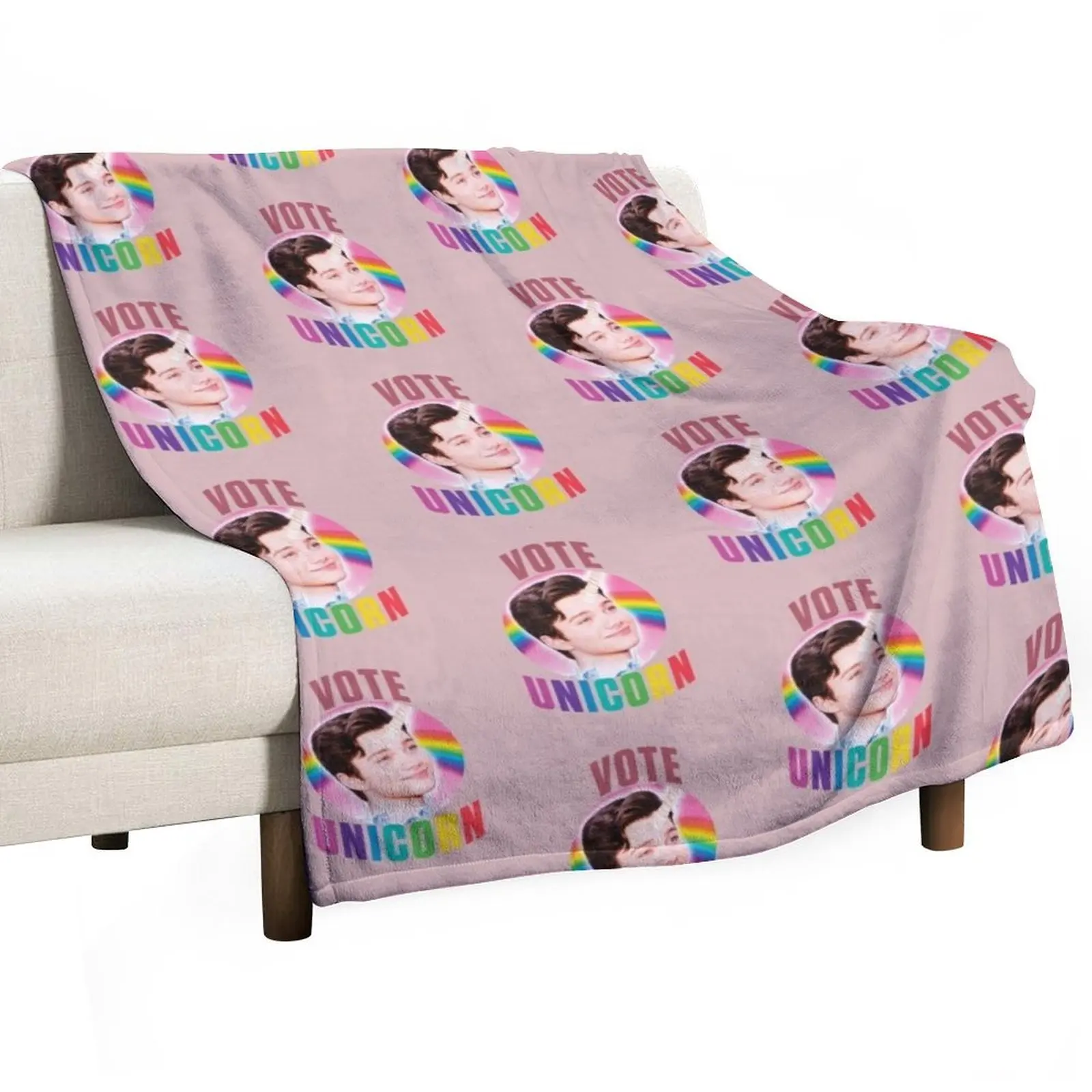 

vote unicorn glee Throw Blanket for sofa blankets and throws Designers Personalized Gift Blankets