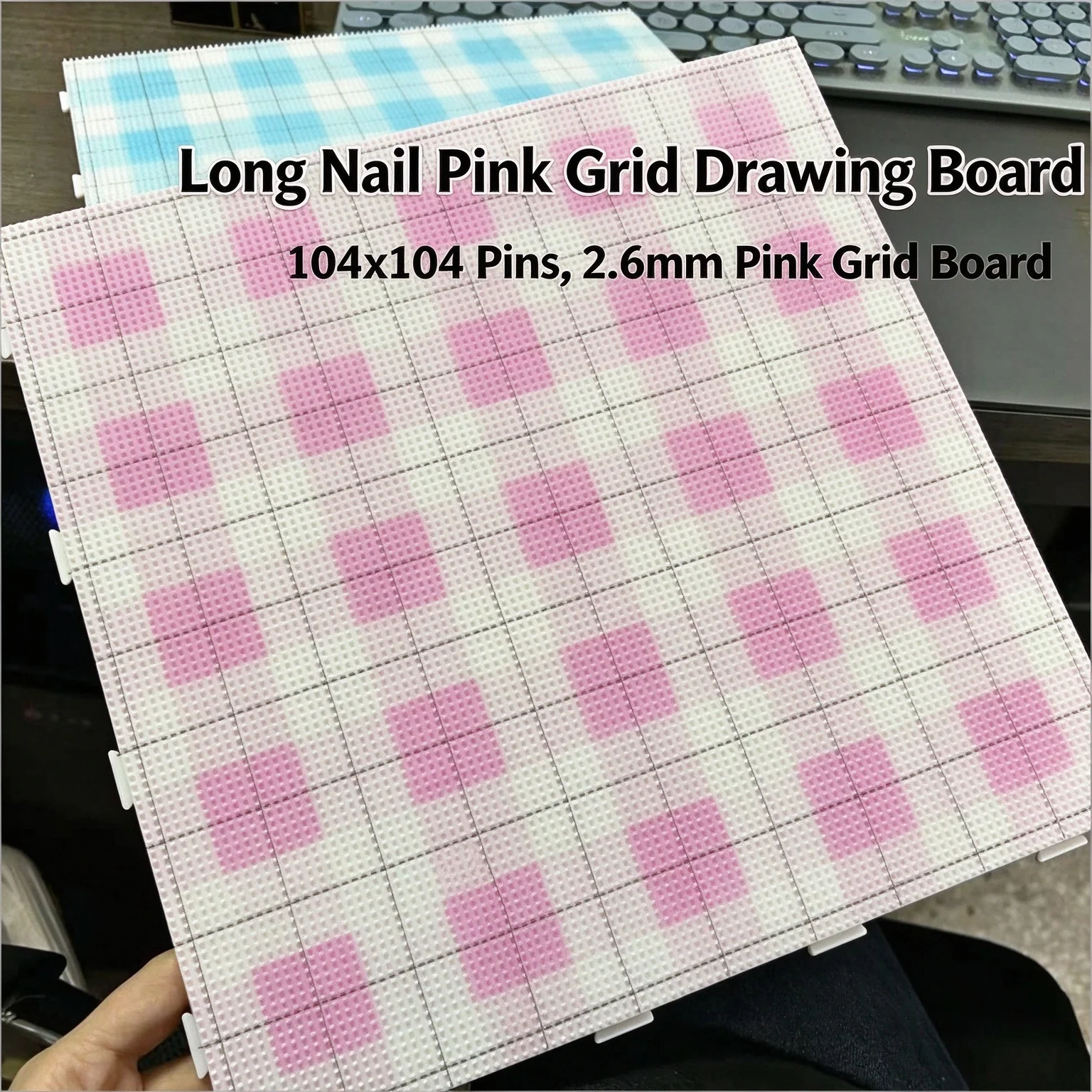 Fusable Bead Boards 104Pins/28x28cm, Matte Color, for 2.6mm Beads, Heat Resistant, Reusable