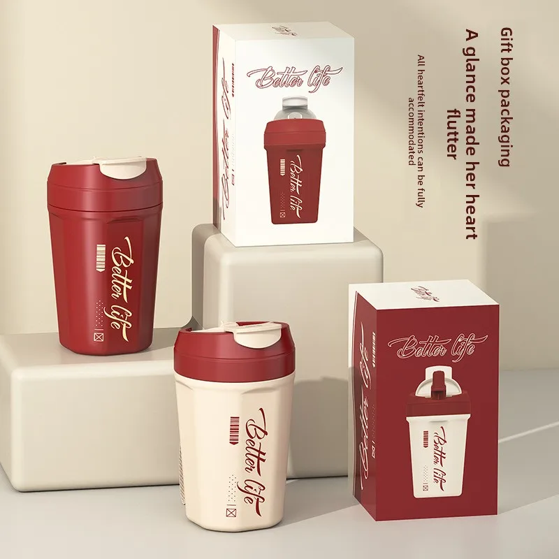 Xícara de café de aço inoxidável 304 com tampa, xícara de café com leite e chá, copo para beber isolado e resistente ao calor de parede dupla