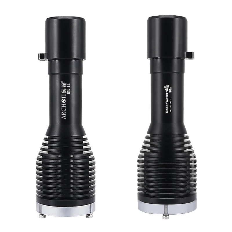 D10 II 2000lm diving flashlight 6500K diving light Underwater 100m Diving lighting torch max 8h strobe runtime Dive fishing lamp