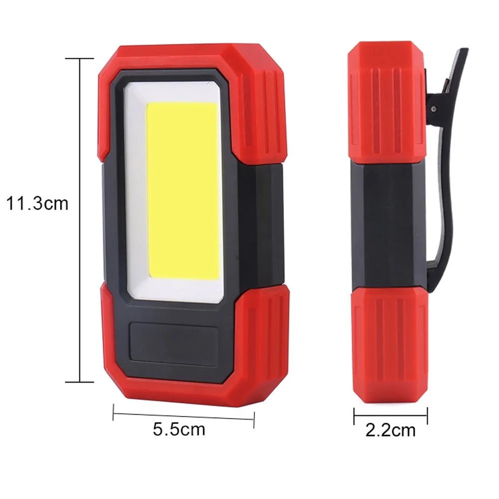 Linterna de emergencia LED COB de 600LM, luz de trabajo 3AAA, lámpara de inspección magnética, 3 modos, para caza y pesca