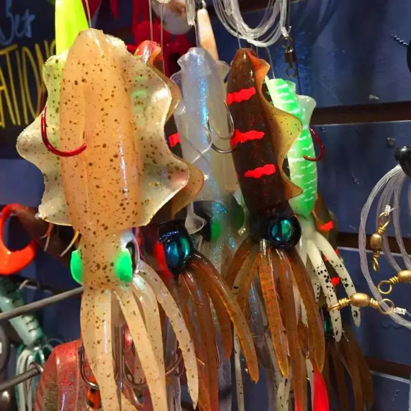 Soft Swim Squid Fishing Lure, Jig Swimbait, Luminoso, UV Wobbler para Chocos Trolling Sea Spinner Bait, 16g, 15cm, 3pcs por lote