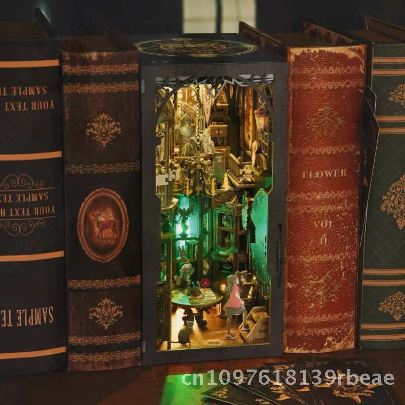 

Волшебный дом Таро DIY Cabin Building Blocks 3D модель-головоломка Деревянная игрушка ручной работы для детей 14 лет Рождественский подарок на день защиты детей