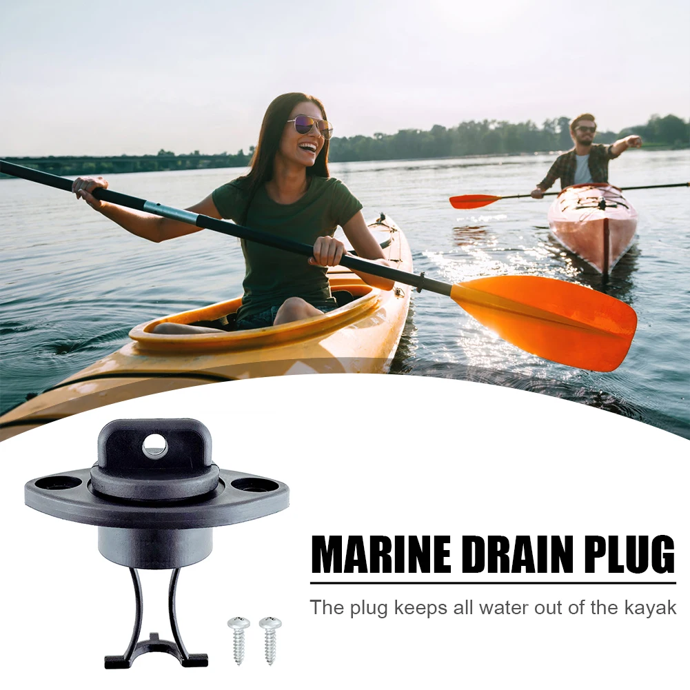 1-10PCS Kayak Canoe Boat Parts Scupper Stopper Drain Holes Plugs with Screw Stainless Steel Kayak Marine Boat Sealing Plugs view 3