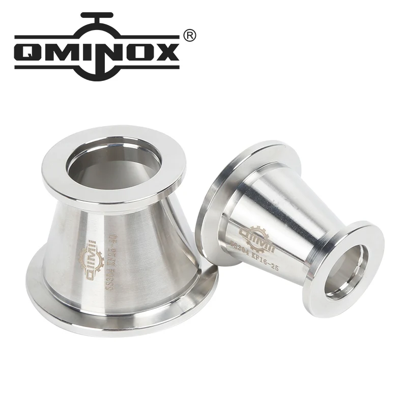 

QMINOX KF Conical Reducing Adaptor stainless steel 304 KF25 to KF16 reducer SS304 NW reducing flanges KF vacuum Flanges