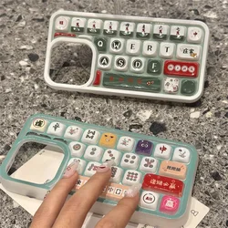 Compatible for IPhone 13 11 16 12 14 15 Pro Max Iphone 11 16 13 Case Cartoon Keyboard Style Creative Mahjong Keyboard Soft Case