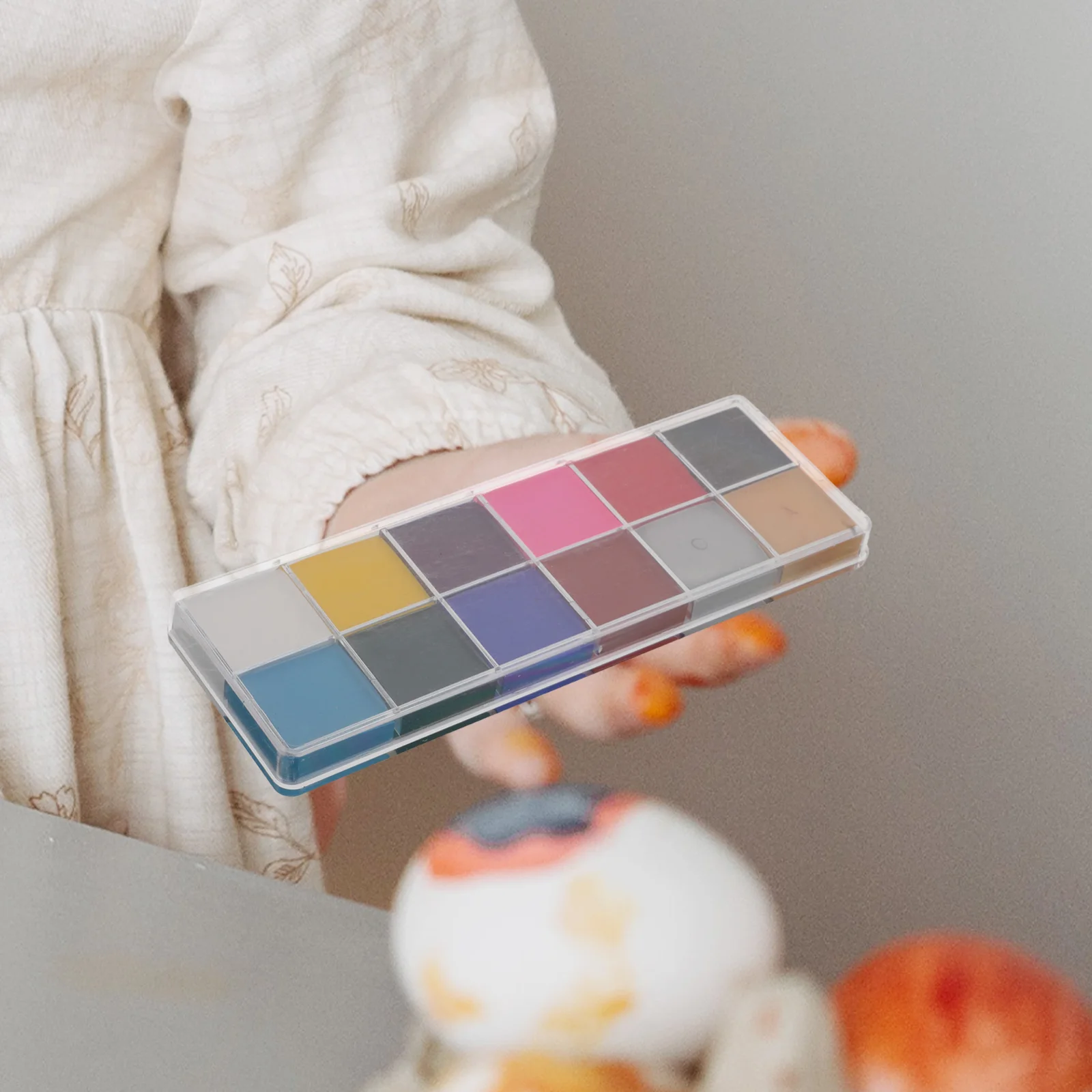 สีเพ้นท์ตัว 2 กล่อง สำหรับแต่งหน้าตัวตลก ผู้หญิง ผู้ใหญ่ สำหรับเพ้นท์หน้า สีสำหรับผิว คอสเพลย์