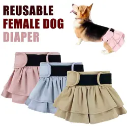 Washable Female Dog Belly Band Highly Absorbent Dogs Diaper Adjustable Pet Physiological Pant for Puppy Leak Proof Pee Panties