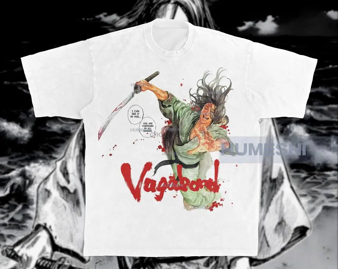 Vagabond Vintage Shirt Sasaki Kojiro Tee Musashi Miyamoto Matahachi Anime ShirtAesthetic Manga Japanese T-shirt Anime Hoodie Uni