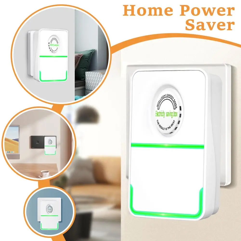 Smart Power Saver Box Energy Efficient Electricity Saving Device with Intelligent Power Factor for Home and Office 1PCS