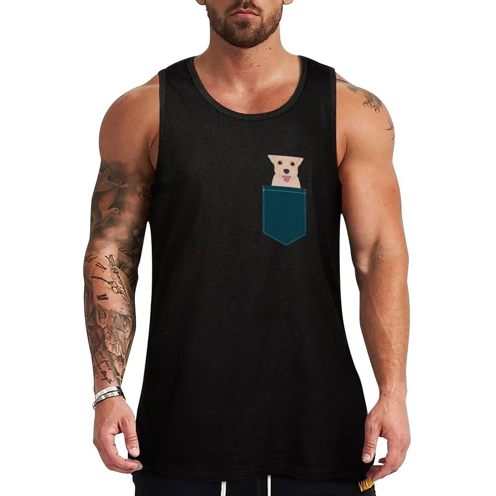 

Blair - Norfolk Terrier dog art phone case perfect gift for dog person and dog people Tank Top Vest male Gym man