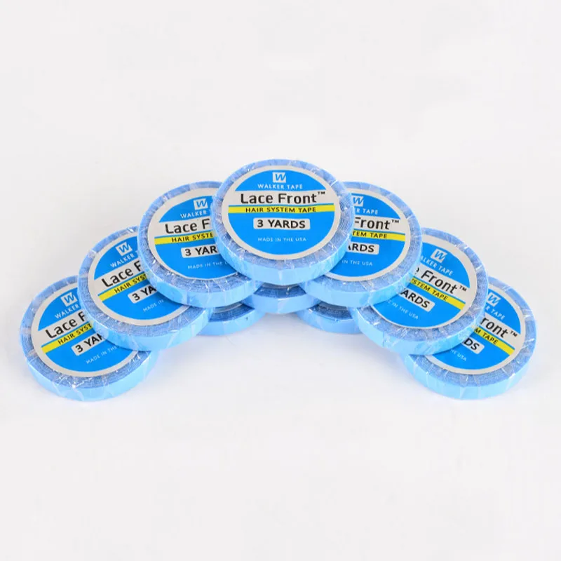 

Лента для систем наращивания волос 3/36YARDS, синяя двусторонняя клейкая лента для париков и накладных прядей, инструменты для укладки волос