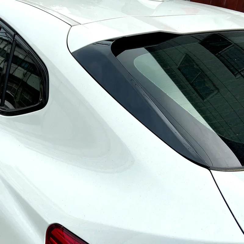 

Car Rear Window Spoiler Side Wing Cover Fit For BMW X4 G02 2019 2020 2021 2022 Glossy Black ABS