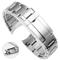904L Watch Bracelet For Rolex SUBMARINER DAYTONA SUP GMT Men Fine-Tuning Pull Button Clasp Strap Stainless Steel Watch Band 20mm