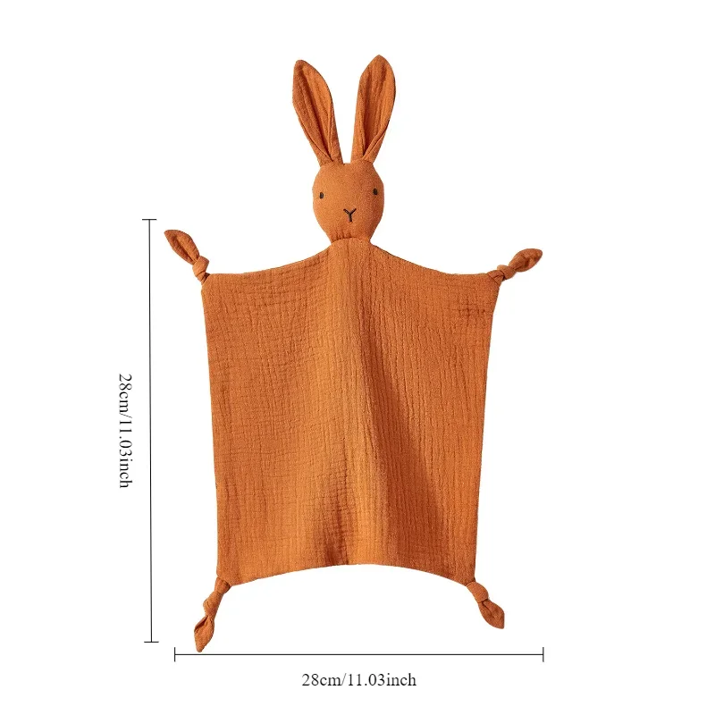 Serviette en peluche douce pour nouveau-né, poupée endormie pour bébé, lapin mignon, jouet réconfortant pour le sommeil des enfants, serviette de bavoir, couverture cadeau