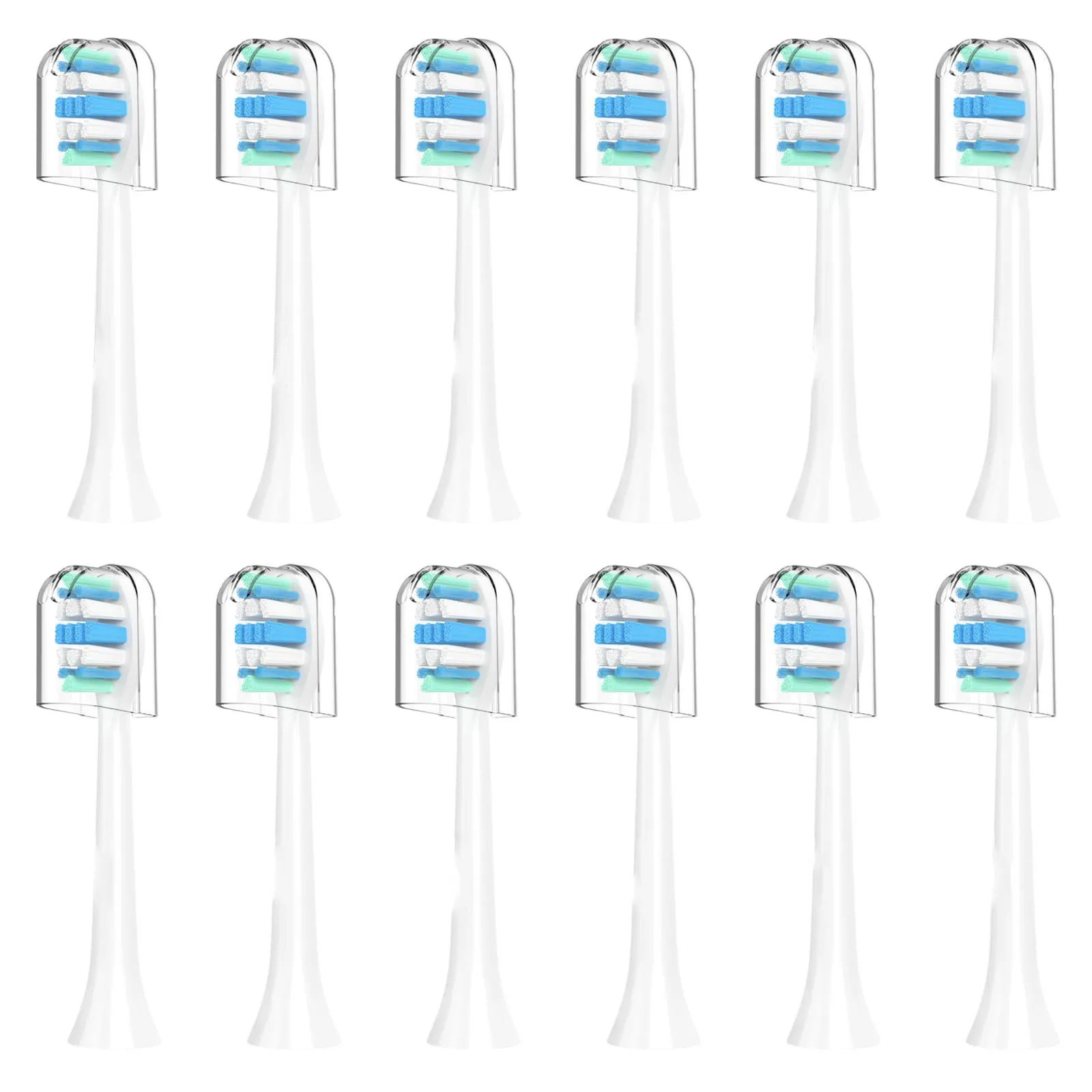 Replacement Toothbrush Heads Compatible with Philips Sonicare and More Electric Teethbrush Heads Click-on Handles for Adult