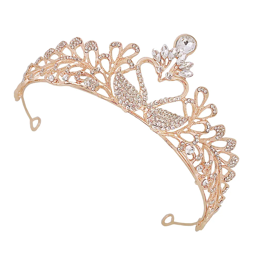 

Headband Swan Crown Bride Bridal Hair Accessories for Women Tiara Alloy Wedding