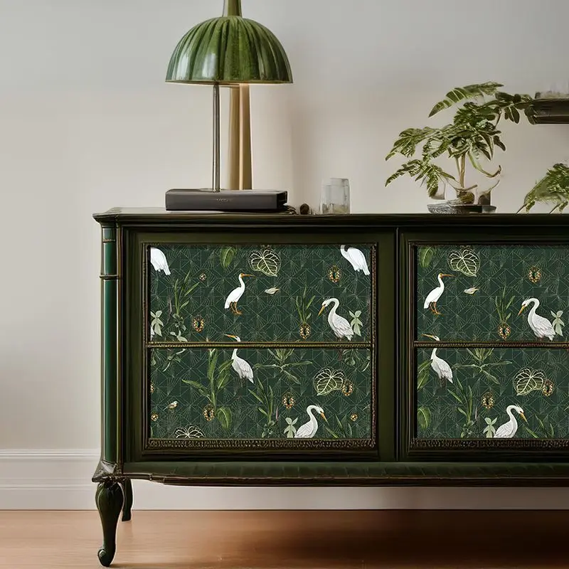 ملصقات حائط ذاتية اللصق على شكل طائر ريترو لتزيين الحائط على شكل حيوانات إيجريت قابلة للإزالة وقابلة للتقشير واللصق لخزانة غرفة النوم #6