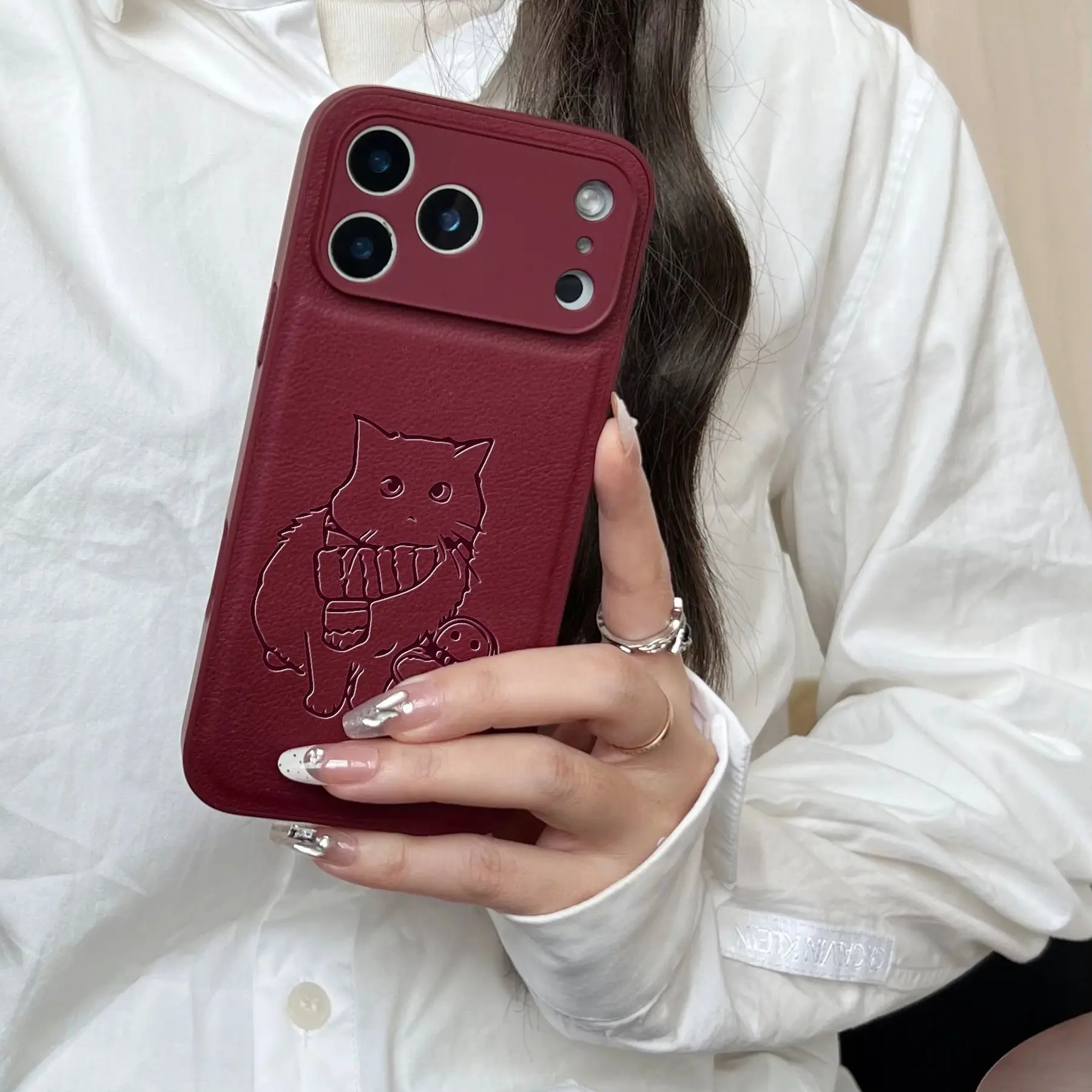 Individuelles Laser-Gravur-Case mit Foto-Umwandlung für Paare, Familien, Haustiere und Freunde für iPhone 18 17 16 15 14 13 Pro Max Air – Detail 3