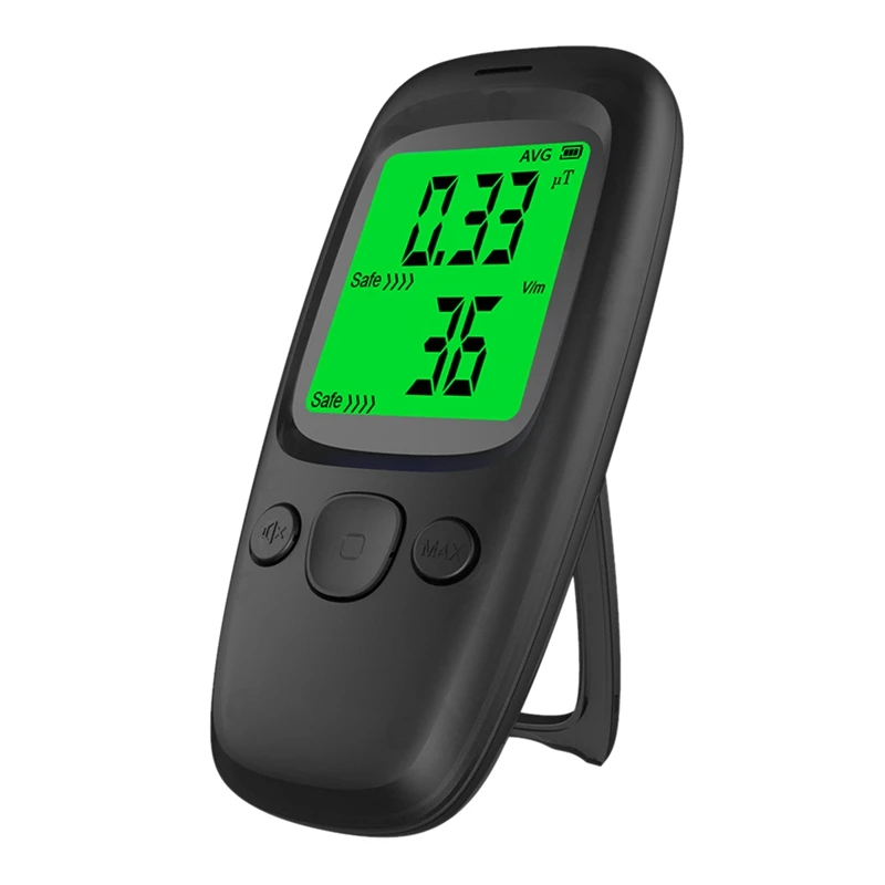 1 Stuks Elektromagnetische Stralingsdetector Emf Meter Handheld Tegenemissiedosimeter Zwart