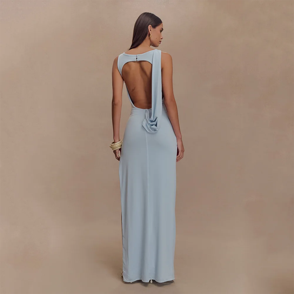 Proste sukienki wieczorowe z plisami, dekolt łódka, bez rękawów, proste suknie wieczorowe do ziemi, sukienki na studniówkę, sukienka szyta na miarę 2025