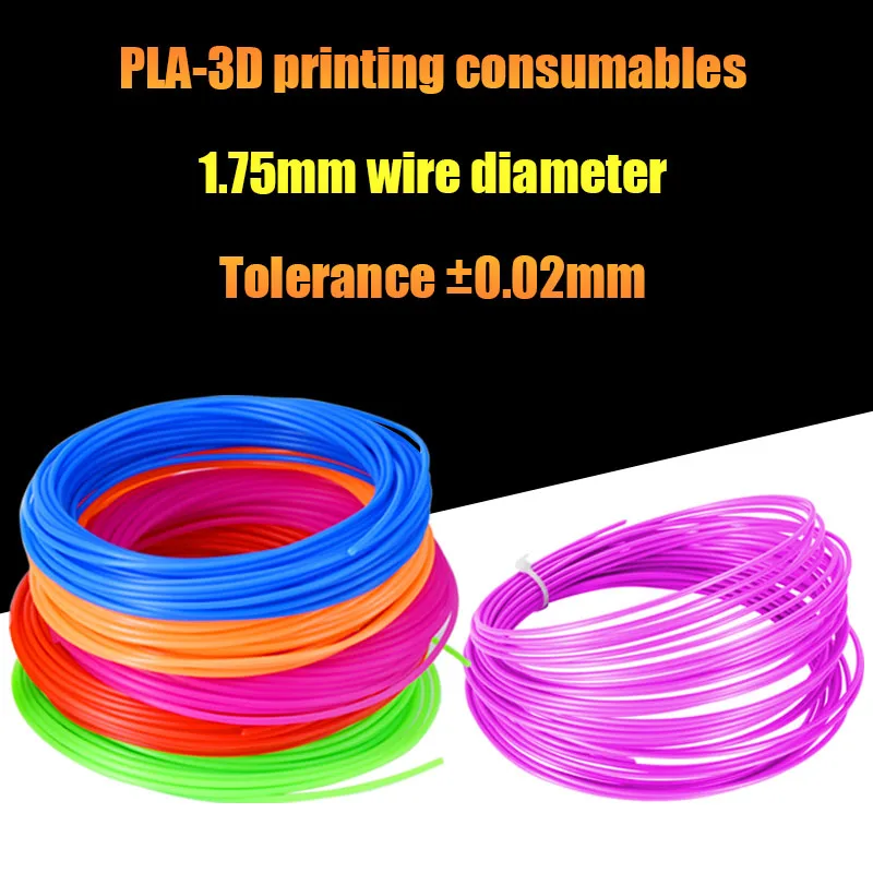 

10m Pack 3D Pen Special 1.75mm PLA Filament 3D Printing Material 3D Printer 24 Color Refills Modeling Stereoscopic No Pollution