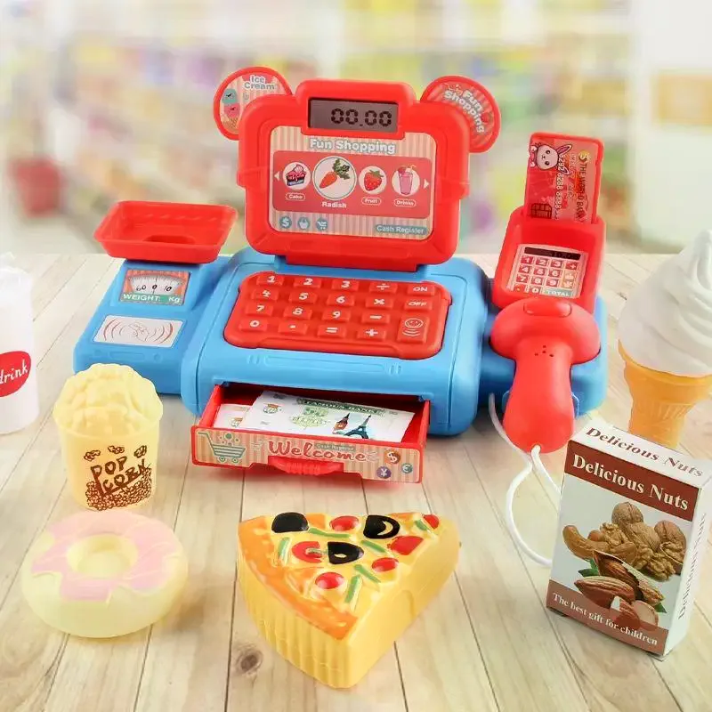 

Игровой набор «Кассовый аппарат» для детей: интерактивная игрушка с подсветкой и музыкой для ролевых игр дома