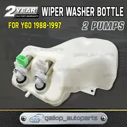 Premium Quality Wiper Washer Bottle 2 Pumps fits Nissan Patrol GQ Y60 TD42 TB42 Car Glass Spray Bottle Washer