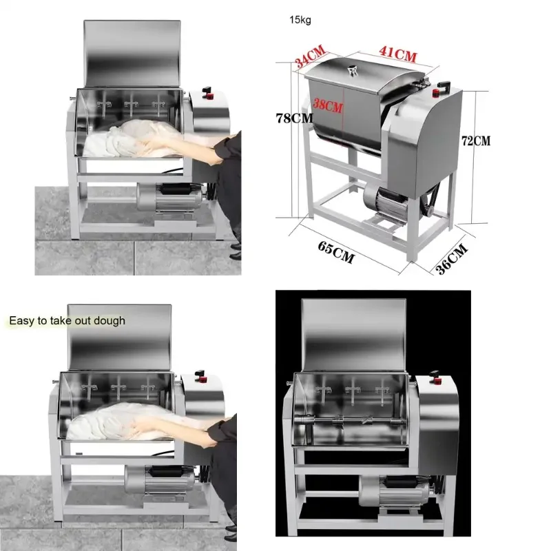 

Household & Commercial Electric Dough Mixer, Stand Type Kneading Machine for Flour Mixing and Dough Making