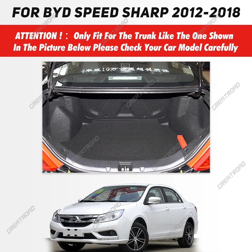 

GREATROAD For BYD Speed Sharp 2012-2018 King DM-i 2022-2025 Auto Full Coverage Trunk Mat Car Cargo Liner Interior Accessories