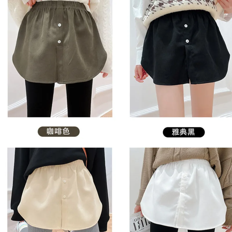 Skirt Bottoming Artifact Bottom Hem Breech Curtain Women Inner Lap White Buttocks Covering Small Breech Curtain Pleaded Skirts