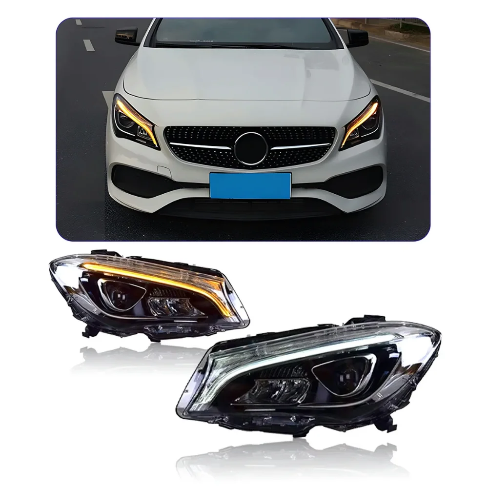 W117 CLA Upgrade Headlights LED for Benz 2014-2020 CLA220 CLA45 CLA260 C117 Head Lamp Assembly Front Lamps Accessories Modified