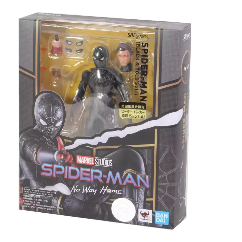 

Bandai Японская версия SHF Marvel Человек-Паук Черное Золото Волшебный Воин Голландский брат может сделать персонажи аниме можно сделать это