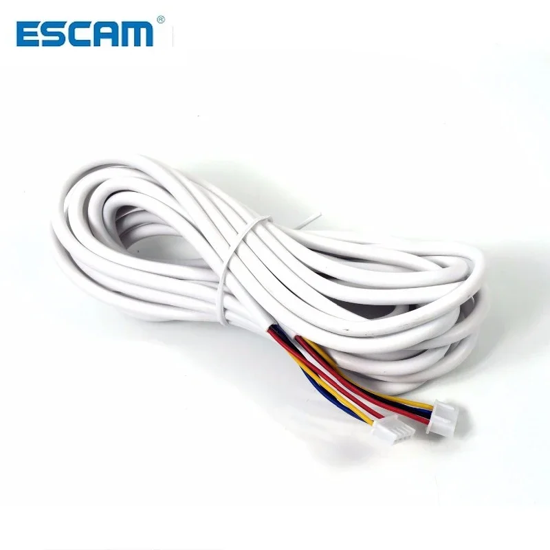 ESCAM AVVR 4 núcleos 5M/10M/20M Cable de extensión para 28 AWG 4 cables línea de cobre Video puerta teléfono sistema de intercomunicación timbre