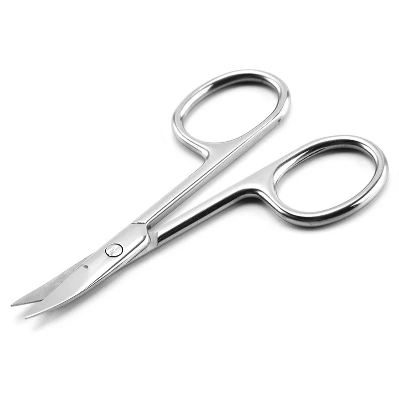 Curved Blade Eyebrow Scissors Professional Stainless Steel Precision Trimmer Eyebrow Eyelash Hair Remover Tool Nose Hair Scissor