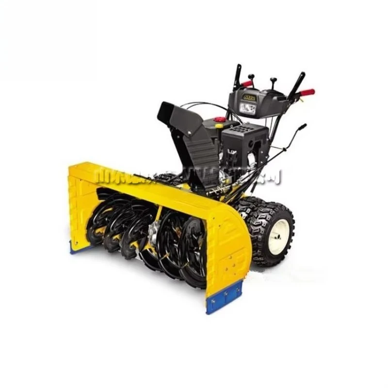 Snow Season School City Snowplow 13 Horsepower Road Surface Clearing Snow Plow Truck Hand-push Dual Tire Road Snow Throwing Car