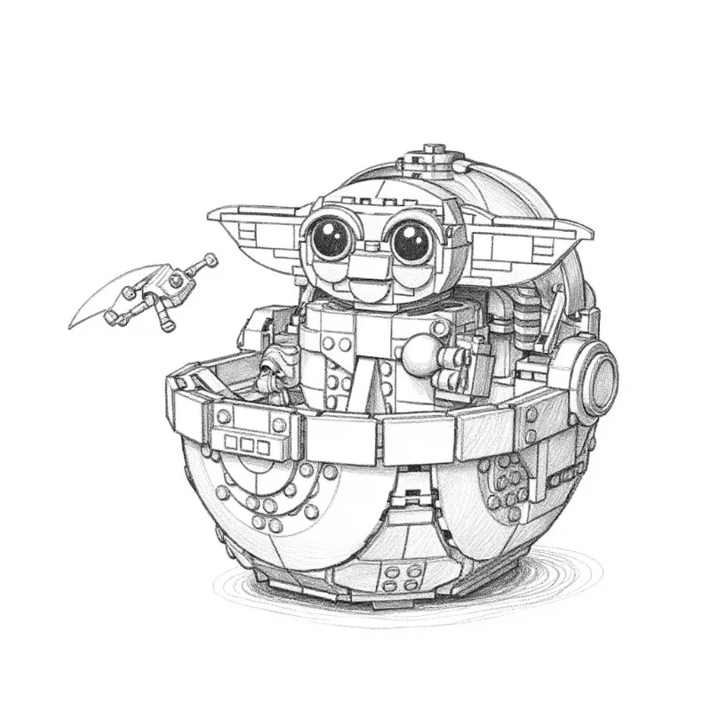 

2025 Новая древняя и плавающая коляска, сборная технология, серия строительных блоков, игрушки для детей и взрослых, рождественские подарки