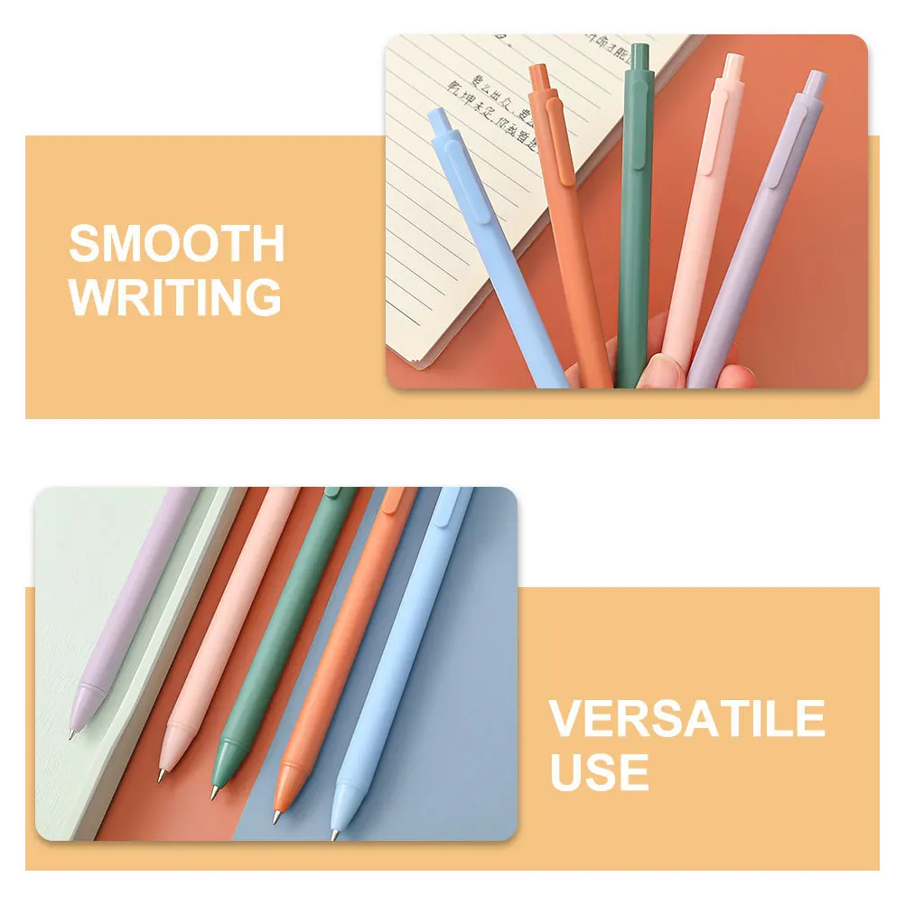 10pcs Retractable Gel Black Ink Smooth Writing Comfortable Grip For School Office Use Journaling Pens Teacher Pens Stationery