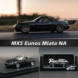 MicroTurbo 1:64 MX5 Eunos Roadster Miata NA Pandem Metallic Black Diecast Diorama Car Model Toys