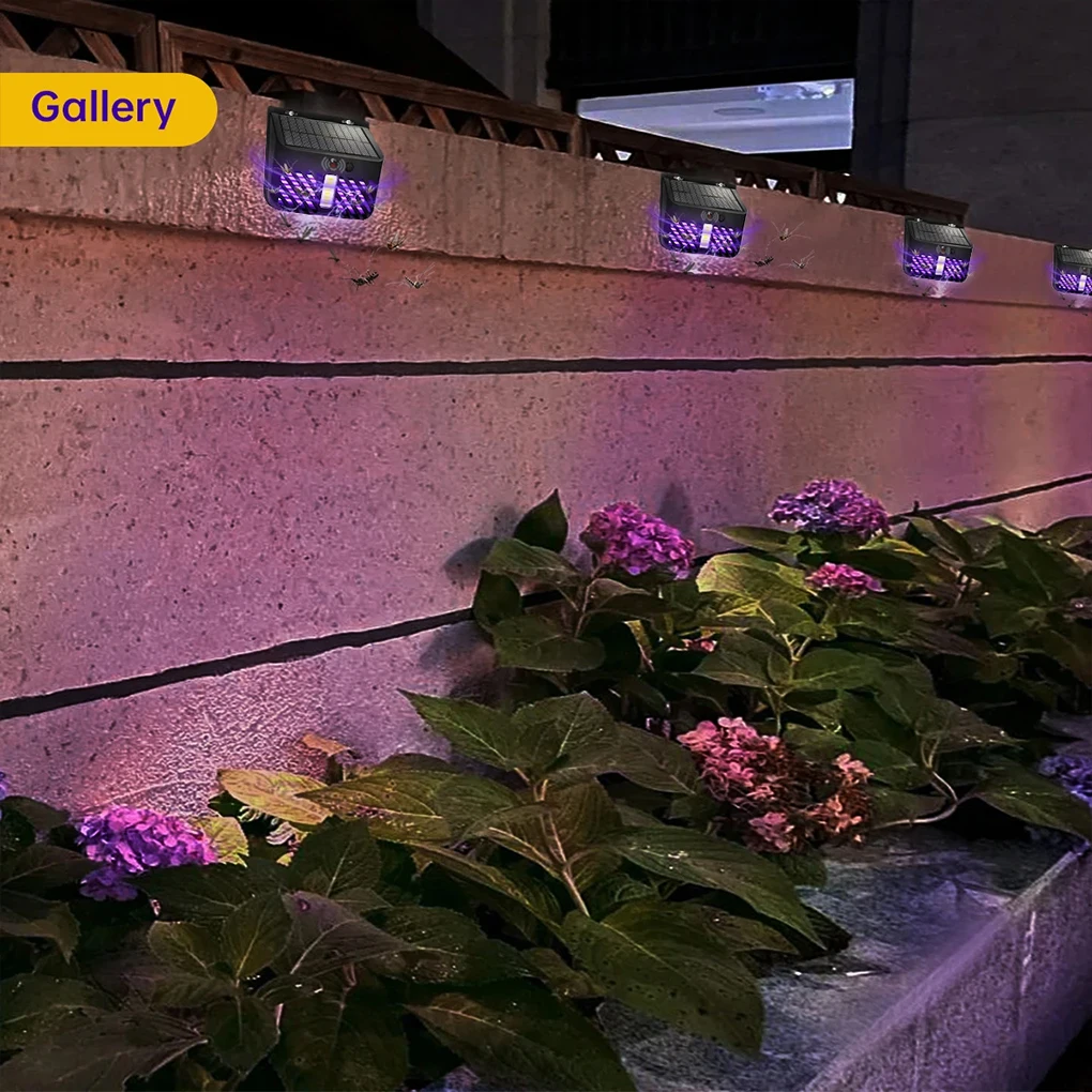 Lámpara de jardín al aire libre con luz Solar de 2 piezas con luz de detección de movimiento humano durante 15 horas al aire libre Solar