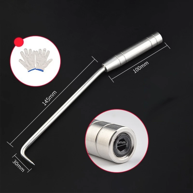 Tie Wire Twisters เหล็กกึ่งอัตโนมัติเหล็กคาร์บอนพร้อมที่จับยางสำหรับผูกเหล็กเส้นตะขอเหล็กมือ Dropship