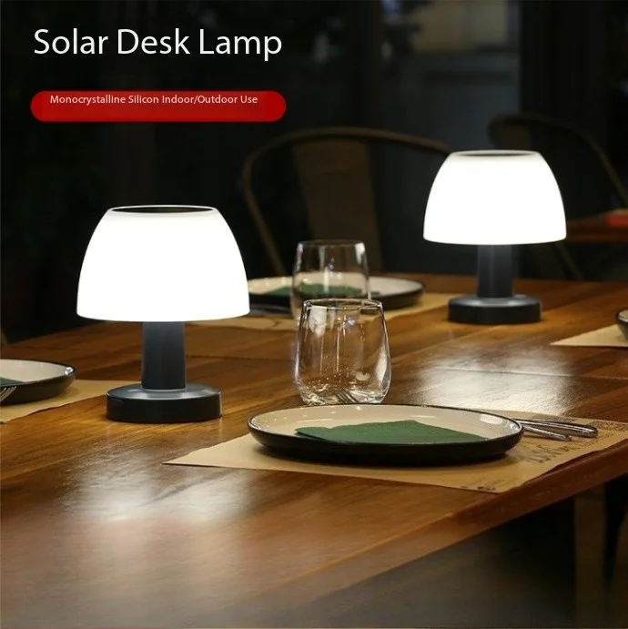 

Новая светодиодная солнечная маленькая настольная лампа, внутреннее и наружное освещение, наружное водонепроницаемое освещение для двора, сада, кемпинга, атмосфера, ночник