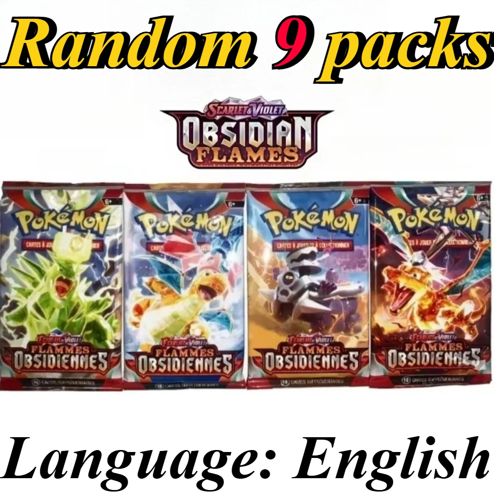 9 Packungen Pokémon-Kartenpakete Bright Stars Prismatic Evolutions, PALDEAN FATES, Englische Erweiterungspakete, Battle Transaction Card Geschenkset – Detail 29