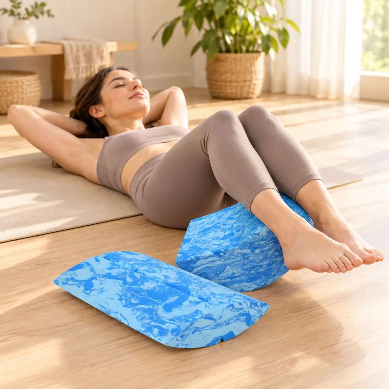 2 Pieces EVA Exercise Balance and Stretching Coach Lightweight EVA Balance Coach with Contoured Profile Stability Board view 5